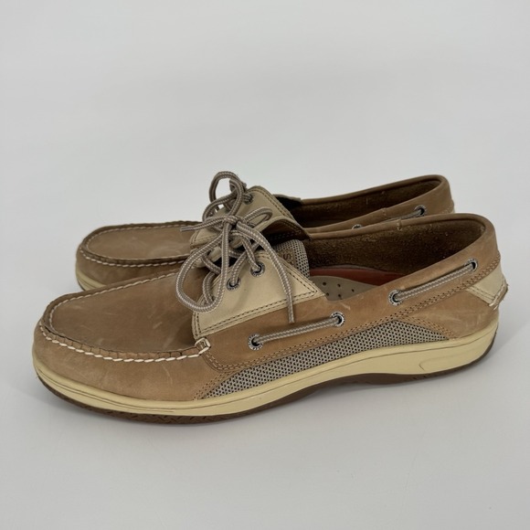 Sperry Billfish Mens 13 M Boat Shoes Brown Leather Classic Slip On Casual - Picture 4 of 9